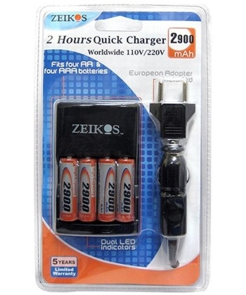4 AA Batteries & Charger HDFX