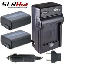 HDFX Canon Premium Power Pack - 2 Batteries, 1 Rapid Travel Charger + Cleaning Kit