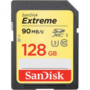 SanDisk 4K 128GB Extreme UHS-I U3 SDXC Memory Card (Class 10)