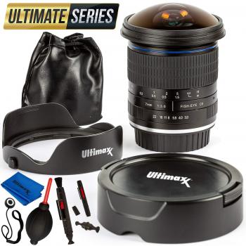 Ultimaxx 7mm f/3 HD Aspherical Fisheye Lens Kit for Sony FS7 FS7M2 FS5