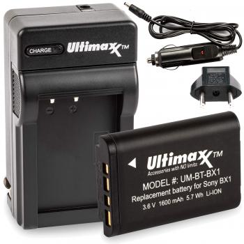 Ultimaxx AC/DC Rapid Home & Travel Charger with BX1 Extended Life Batt