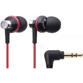 Audio-Technica ATH-CK303M In-Ear Headphones (Black Red Brd)