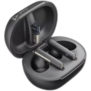 Poly Voyager Free 60+ UC Wireless Earbuds (USB-A Dongle Carbon Black) 