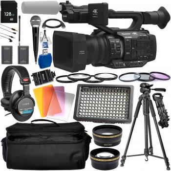 Panasonic AG-UX180 4K Professional Camcorder with Deluxe Accessory Bun