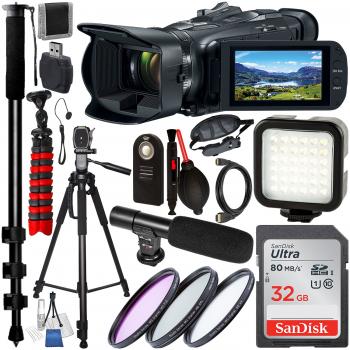 Canon Vixia HF G50 UHD 4K Camcorder (Black) and Accessory Bundle