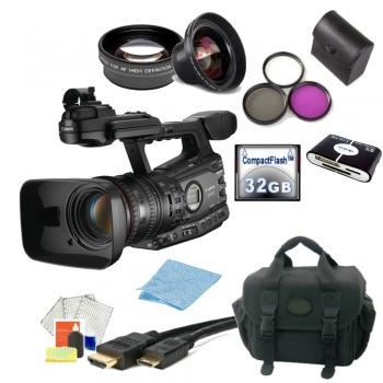 Canon XF305 Professional PAL Camcorder + Accessory Bundle