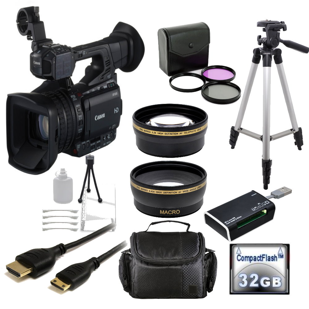 Canon XF200E HD Camcorder Black (PAL) + Accessory Bundle
