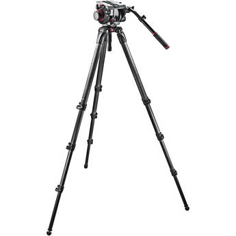 Manfrotto 536 Carbon Fiber Tripod with 509HD Video Head and Padded Car