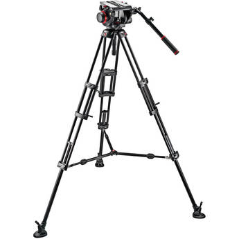Manfrotto 509HD Video Head with 545B Tripod Legs Mid-spreader & a Padd