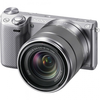 Sony Alpha NEX-5R Mirrorless Digital Camera with 18-55mm f/3.5-5.6 E-mount Zoom Lens (Silver)(NEX5R)