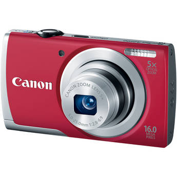 Canon PowerShot A2500 Digital Camera (Red)