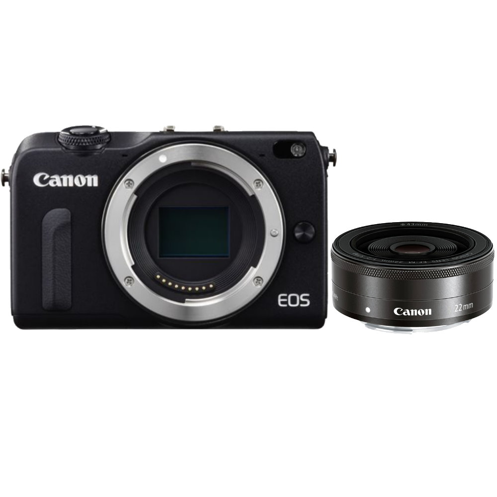 Canon EOS M2 Mirrorless Digital Camera + Canon EF M 22mm f/2 STM Lens