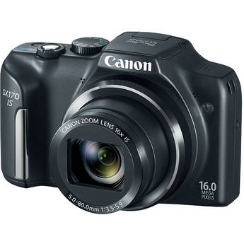 Canon Power Shot SX170 IS Point-and-Shoot Camera (Black)