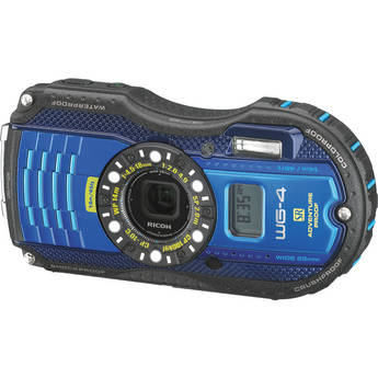 Ricoh WG-4 GPS Digital Camera (Blue)