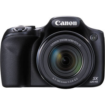 Canon PowerShot SX520 HS Digital Camera (Black)