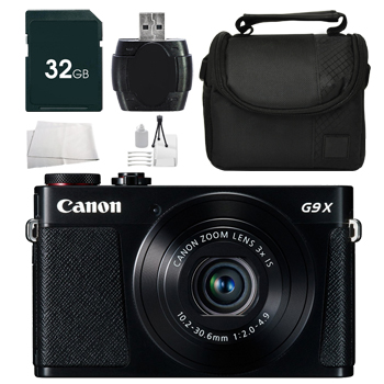Canon PowerShot G9 X Digital Camera (Black) + Bundle