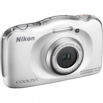 Nikon COOLPIX S33 Waterproof Digital Camera (White)