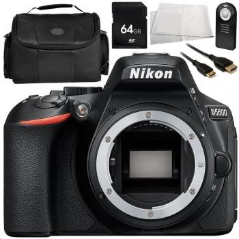 Nikon D5600 DSLR Camera (Body Only) 9PC Accessory Bundle