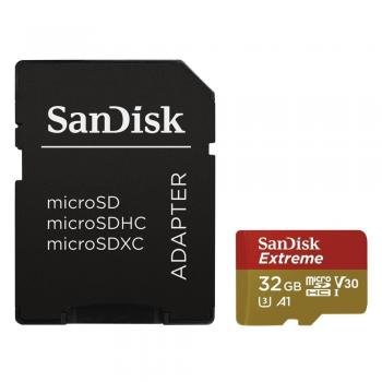 SanDisk Extreme 32GB microSDHC UHS-I Card - SDSQXAF-032G-GN6MA [Newest