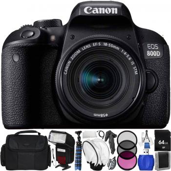 Canon EOS Rebel T7i/800D DSLR Camera with 18-55mm Lens - Starters Bund