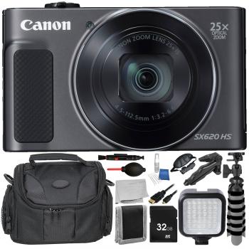 Canon PowerShot SX620 HS Digital Camera (Black) Accessory Bundle
