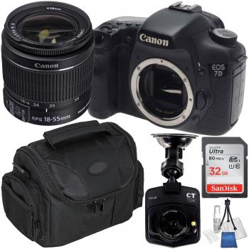Canon EOS 7D Digital SLR Camera with 18-55mm f/3.5-5.6 IS II Lens and 