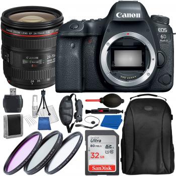Canon EOS 6D Mark II DSLR Camera (Body Only) With Canon EF 24-70mm f/4