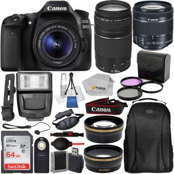 Canon EOS 80D DSLR Camera with EF-S 18-55mm IS STM & EF 75-300mm Lense