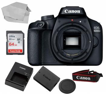Canon EOS 4000D/Rebel T100 Body Only with Free SanDisk Ultra 64GB Memo