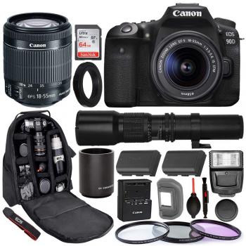 Canon EOS 90D DSLR Camera with EF-S 18-55mm f/3.5-5.6 IS STM Lens - 36