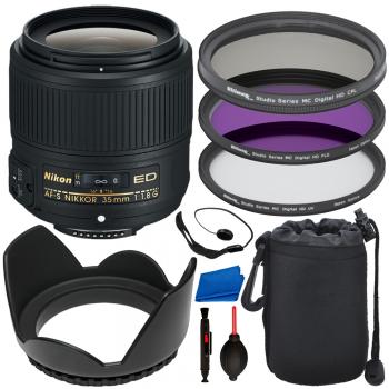 Nikon AF-S NIKKOR 35mm f/1.8G ED Lens - 2215 with Basic Bundle