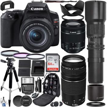 Canon EOS Rebel T7 DSLR Camera with EF-S 18-55mm - 2727C002 and 500mm 