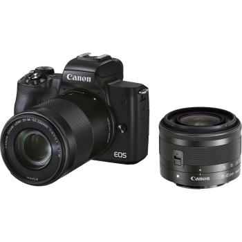 Canon EOS M50 Mark II Mirrorless Camera with 15-45mm and 55-200mm Lens