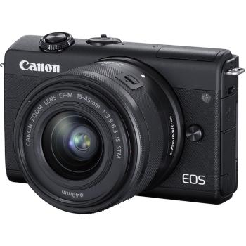 Canon EOS M200 Mirrorless Camera with 15-45mm Lens (Black) + SanDisk 1