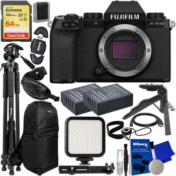 FUJIFILM X-S10 Mirrorless Camera (Body Only) + SanDisk 64GB Extreme SD
