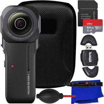 Insta360 ONE RS 1-Inch 360 Edition Camera with Basic Accessory Bundle: SanDisk 64GB Ultra microSDXC Memory Card Hard-Shell Camera Case & More (10pc Bundle)