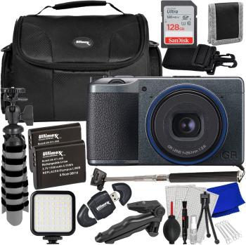 Ricoh GR IIIx Urban Edition Digital Camera with Advanced Bundle: + SanDisk 128GB Ultra SDXC Memory Card 2x Replacement Batteries LED Light Kit & Much More (22pc Bundle)