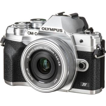 Olympus OM-D E-M10 Mark IV Mirrorless Camera with 14-42mm EZ Lens (Sil