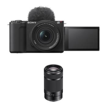 Sony ZV-E10 II Mirrorless Camera with 16-50mm II & 55-210mm Lens (Blac