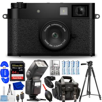 FUJIFILM X half Digital Camera (Black) Bundle 2