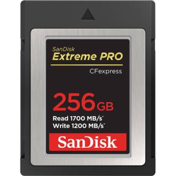 SanDisk Extreme PRO 256GB CFexpress Type-B Card 1700MB/s Read 1200MB/s