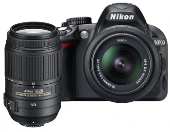Nikon D3100 with Nikon AF-S DX 18-55mm and 55-300 VR Lenses