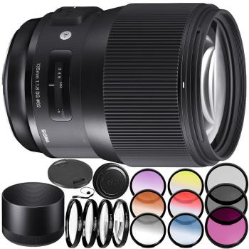 Sigma 135mm f/1.8 DG HSM Art Lens for Nikon F Filter Bundle