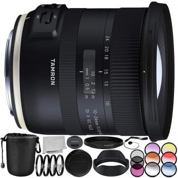 Tamron 10-24mm f/3.5-4.5 Di II VC HLD Lens for Canon EF with 17PC Acce