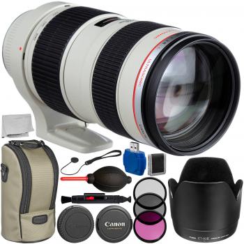 Canon EF 70-200mm f/2.8L USM Lens with 9PC Accessory Bundle