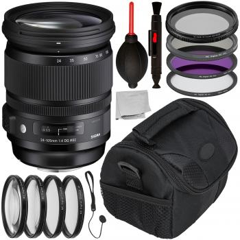 Sigma 24-105mm f/4 DG OS HSM Art Lens for Nikon F with Accessory Bundl