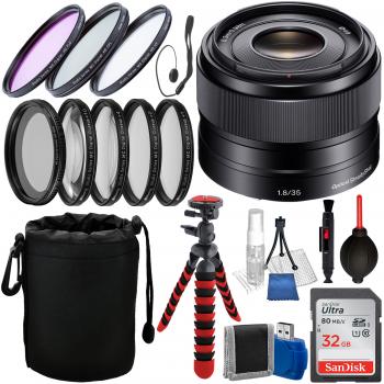 Sony E 35mm f/1.8 OSS Lens and Accessory Bundle