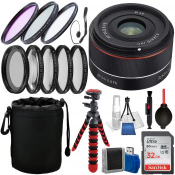 Rokinon AF 24mm f/2.8 FE Lens for Sony E - IO24AF-E and Accessory Bundle