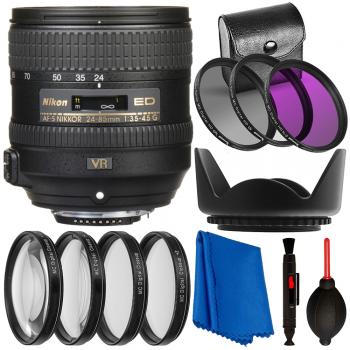 Nikon AF-S NIKKOR 24-85mm f/3.5-4.5G ED VR Lens with Essential Bundle