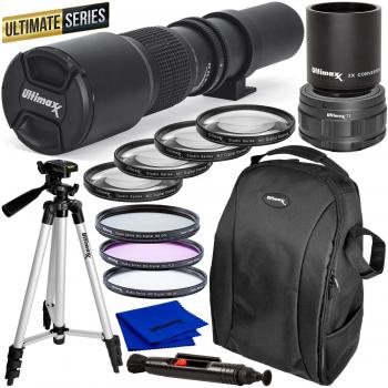 Ultimaxx High-Power 500mm/1000mm f/8 Manual Lens for Nikon Z-Mount Mirrorless Cameras and Accessory Bundle